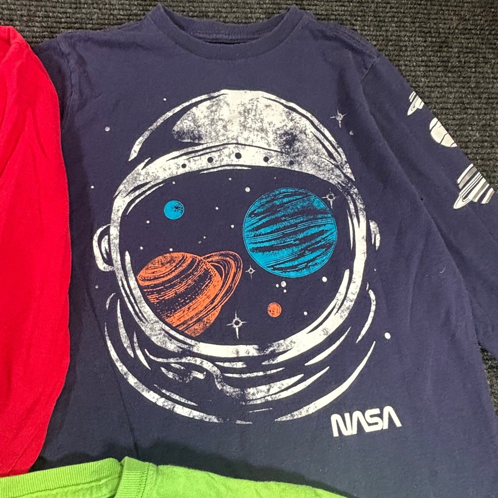 Kids Graphic Tee Lot NASA Astronaut Cygnus Renegade Dream Big Size M L 10-12 - Picture 2 of 8